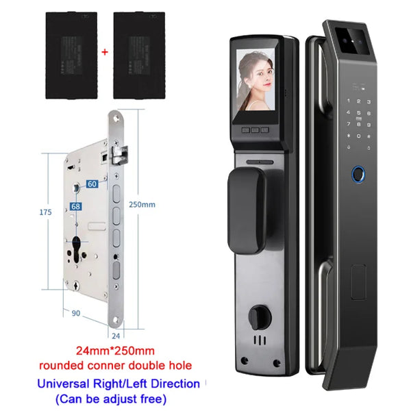 Electronic Door Lock-3D Face Recognition, Unlock Digital Door Lock With Camera FIngerprint Password Unlock Keyless