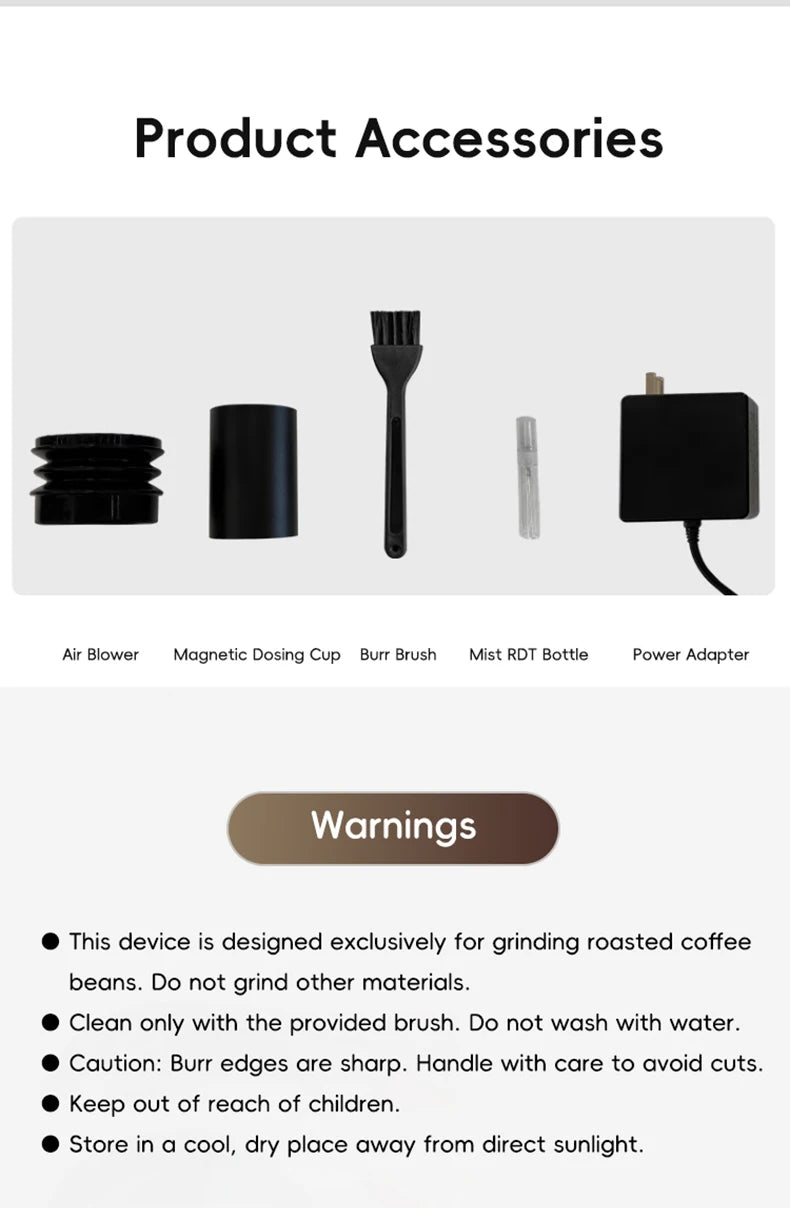 Coffee Grinder-Electric 55MM Espresso Cone burr Stepless Fineness Adjustment Cold Brew Bean Grinder STARSEEKER E55Pro