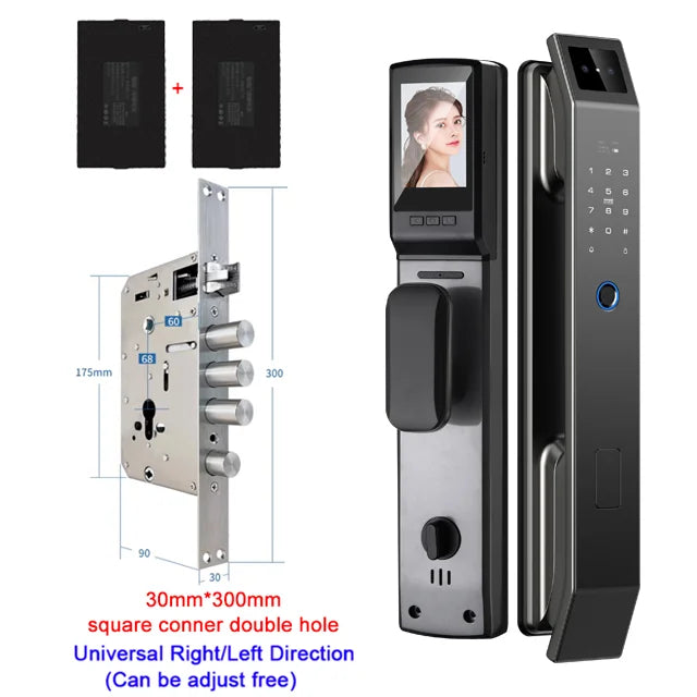 Electronic Door Lock-3D Face Recognition, Unlock Digital Door Lock With Camera FIngerprint Password Unlock Keyless