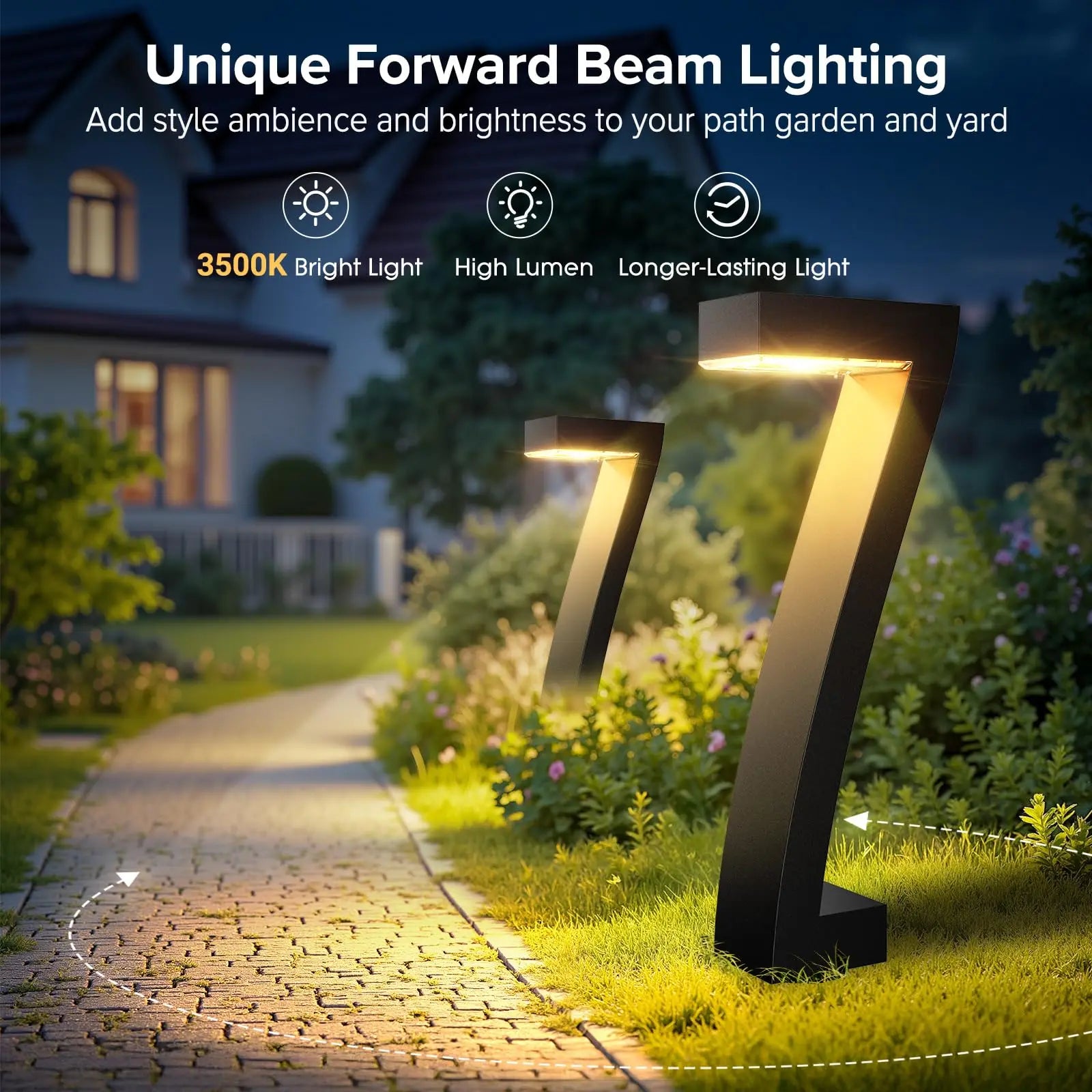 LED Solar Pathway Lights-Bright LED Solar Lights, Outdoor Pathway Lights, IP65 Waterproof, Solar Garden Lights Yard Driveway Walkway