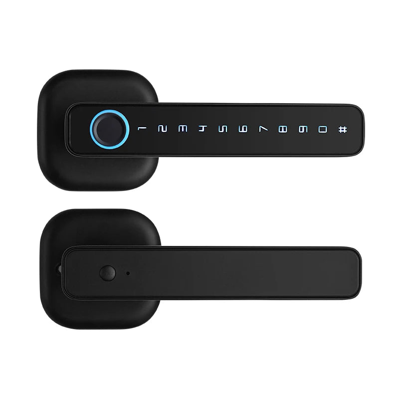 M6 Digital Fingerprint Door Lock by RAYKUBE with Tuya BLE – Password, Key, IC Card & Smartlife App Unlock