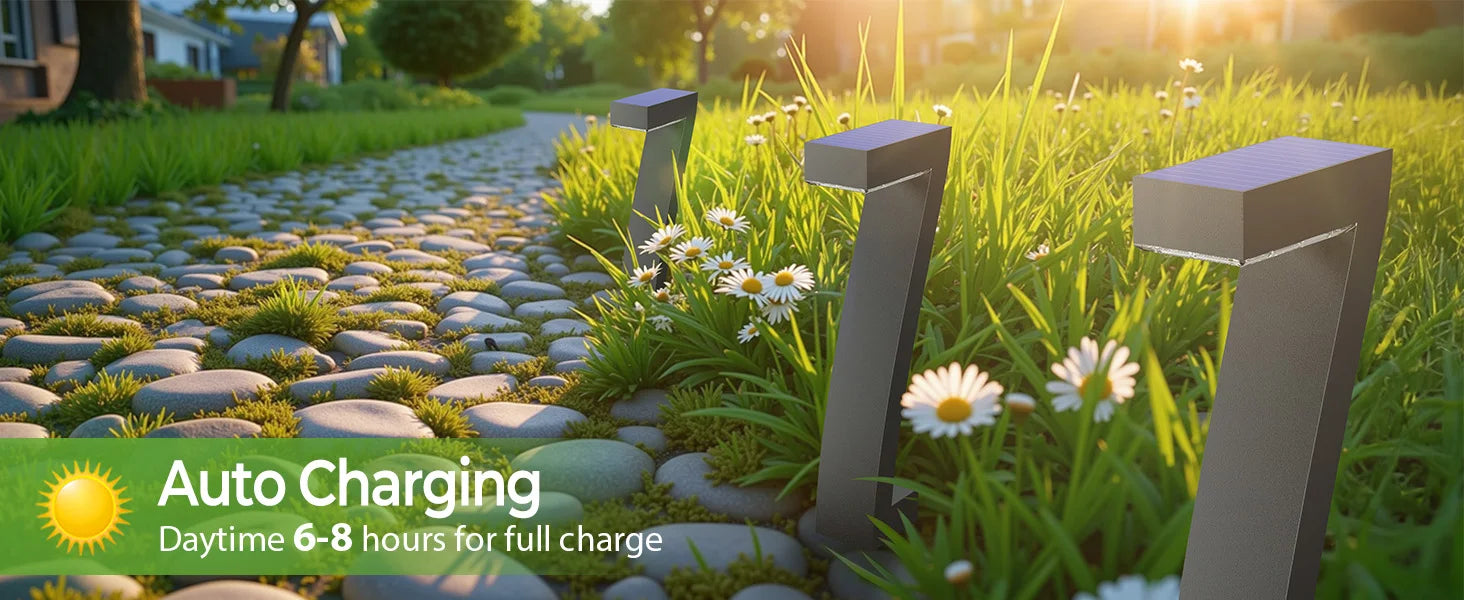 LED Solar Pathway Lights-Bright LED Solar Lights, Outdoor Pathway Lights, IP65 Waterproof, Solar Garden Lights Yard Driveway Walkway