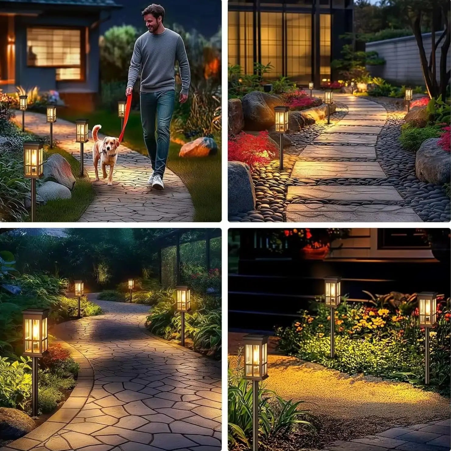LED Solar Pathway Light-Outdoor Solar Lamp, Waterproof Landscape Lighting for Garden, Yard, Patio, Walkway, Driveway, Camping