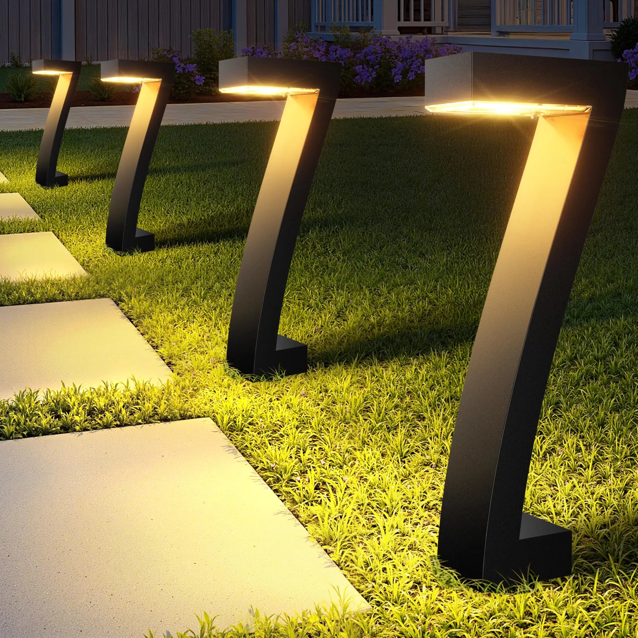 LED Solar Pathway Lights-Bright LED Solar Lights, Outdoor Pathway Lights, IP65 Waterproof, Solar Garden Lights Yard Driveway Walkway