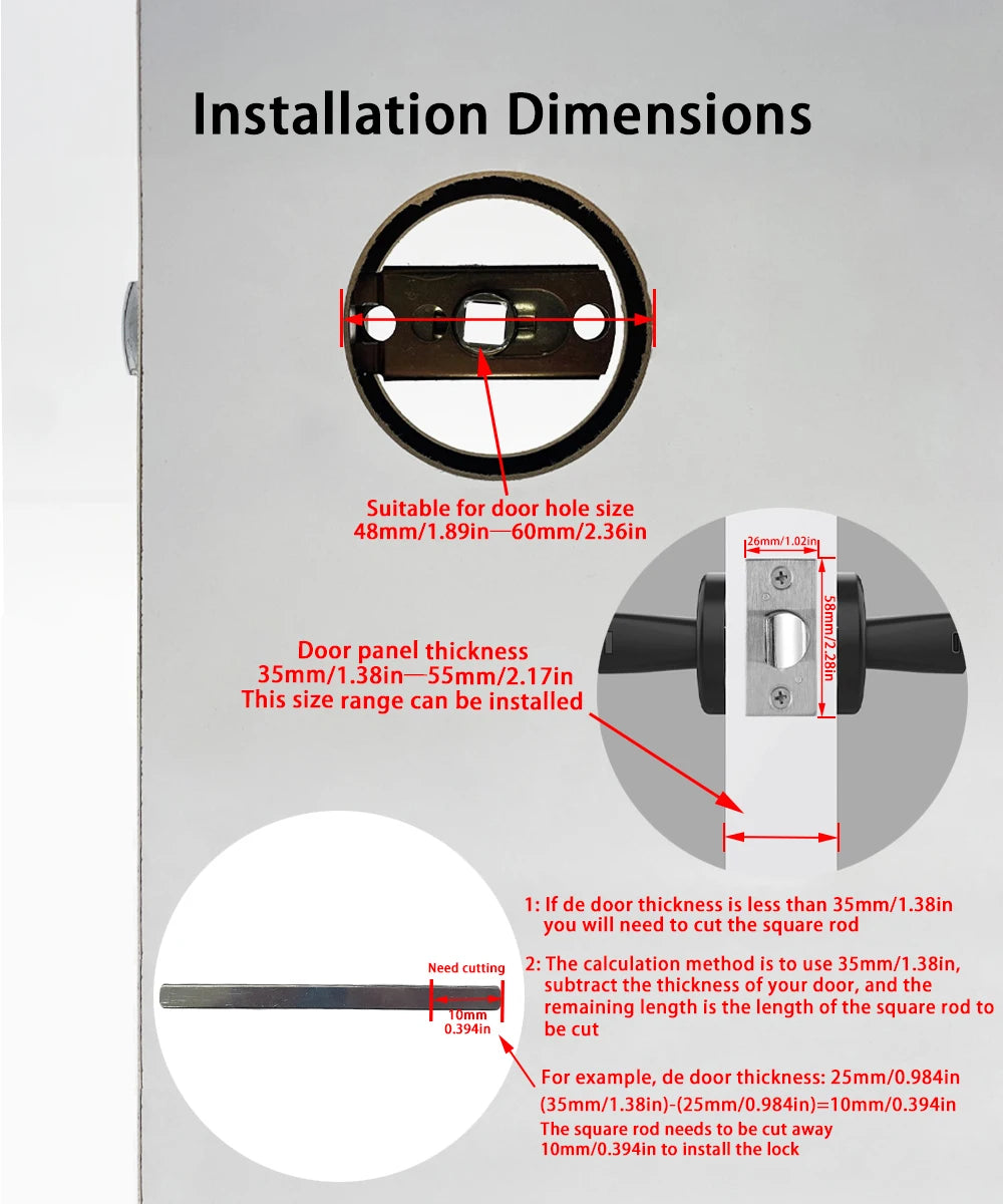 M5 Smart Fingerprint Door Lock by RAYKUBE with Tuya BLE – Password, Key, Card & App Unlock + Free US Delivery