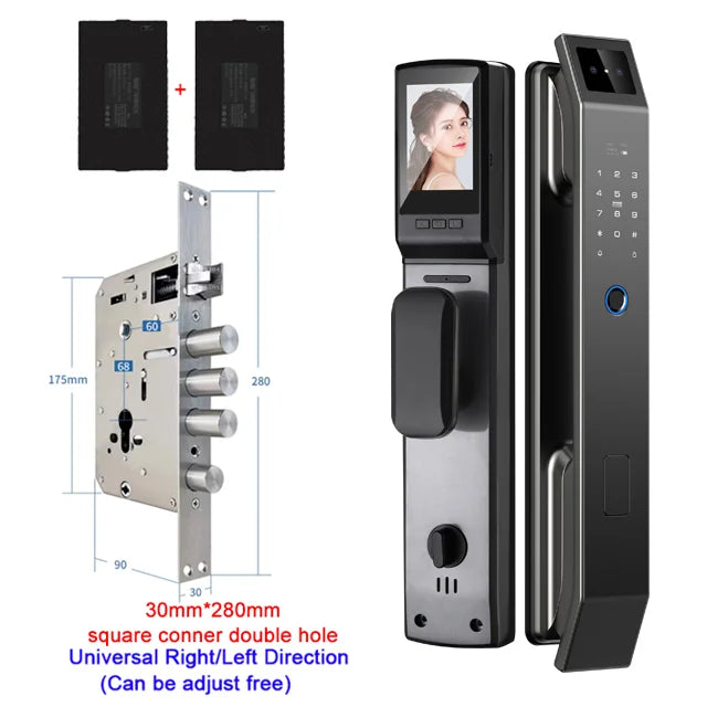 Electronic Door Lock-3D Face Recognition, Unlock Digital Door Lock With Camera FIngerprint Password Unlock Keyless