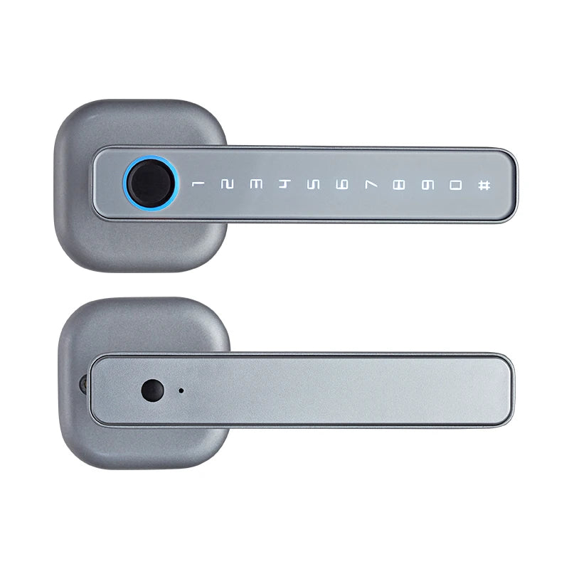 M6 Digital Fingerprint Door Lock by RAYKUBE with Tuya BLE – Password, Key, IC Card & Smartlife App Unlock