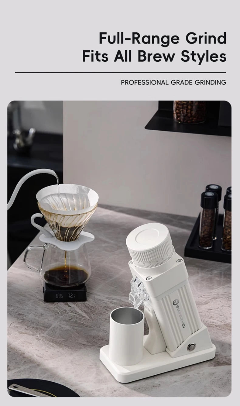 Coffee Grinder-Electric 55MM Espresso Cone burr Stepless Fineness Adjustment Cold Brew Bean Grinder STARSEEKER E55Pro