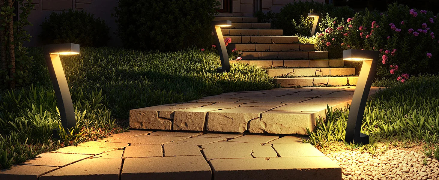 LED Solar Pathway Lights-Bright LED Solar Lights, Outdoor Pathway Lights, IP65 Waterproof, Solar Garden Lights Yard Driveway Walkway