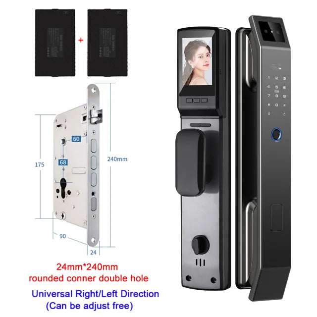 Electronic Door Lock-3D Face Recognition, Unlock Digital Door Lock With Camera FIngerprint Password Unlock Keyless