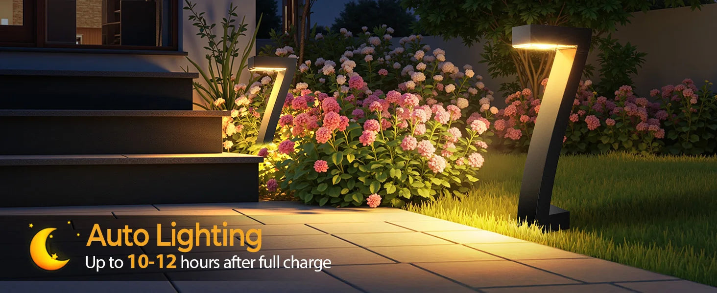 LED Solar Pathway Lights-Bright LED Solar Lights, Outdoor Pathway Lights, IP65 Waterproof, Solar Garden Lights Yard Driveway Walkway