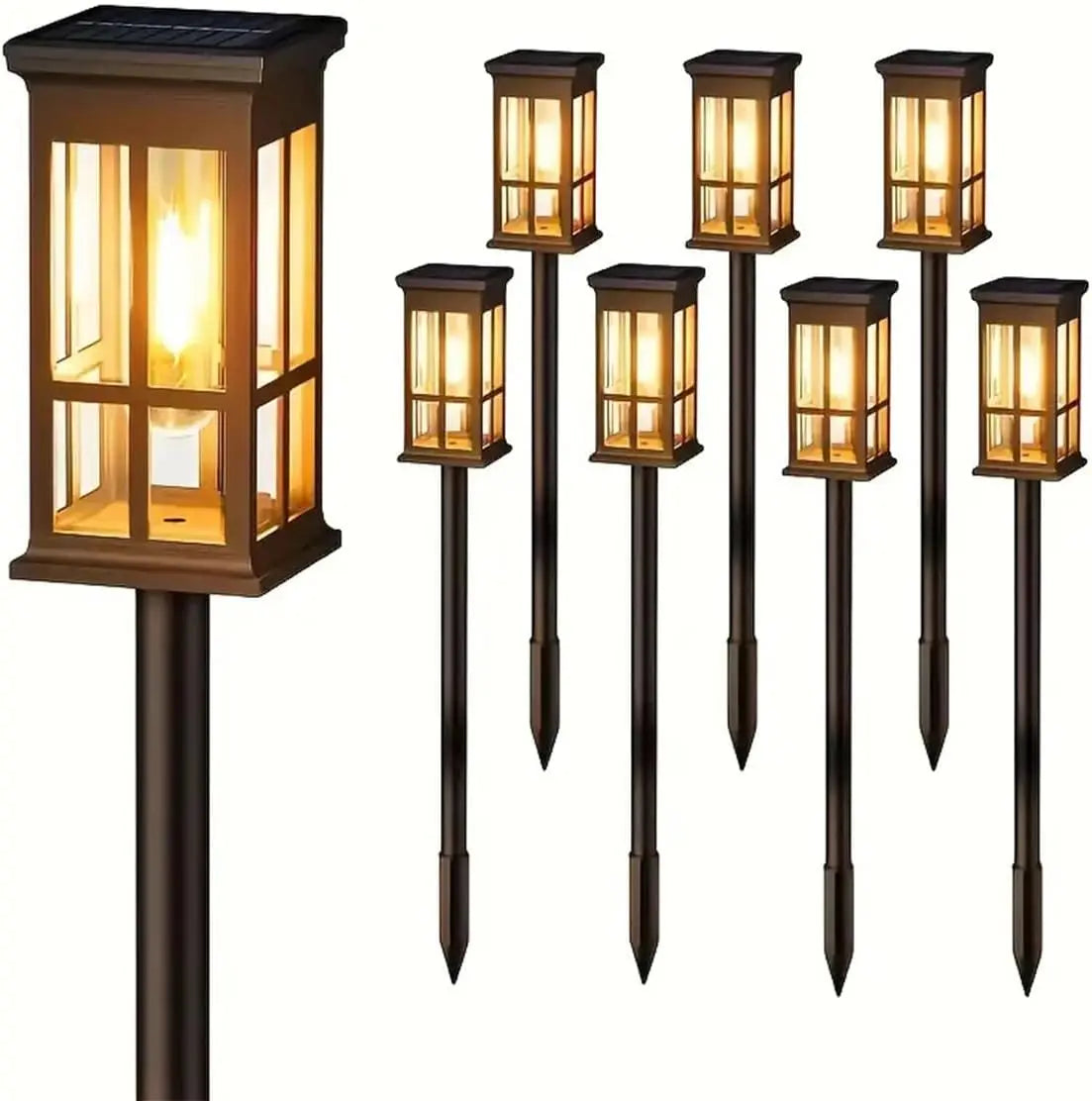 LED Solar Pathway Light-Outdoor Solar Lamp, Waterproof Landscape Lighting for Garden, Yard, Patio, Walkway, Driveway, Camping