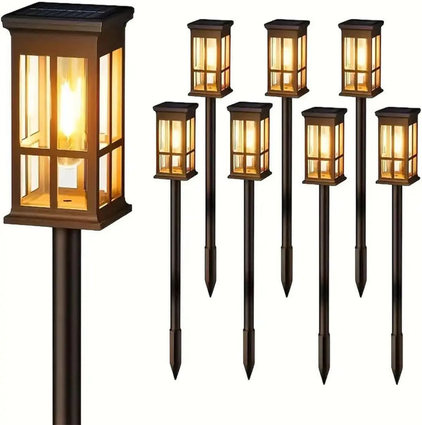 LED Solar Pathway Light-Outdoor Solar Lamp, Waterproof Landscape Lighting for Garden, Yard, Patio, Walkway, Driveway, Camping