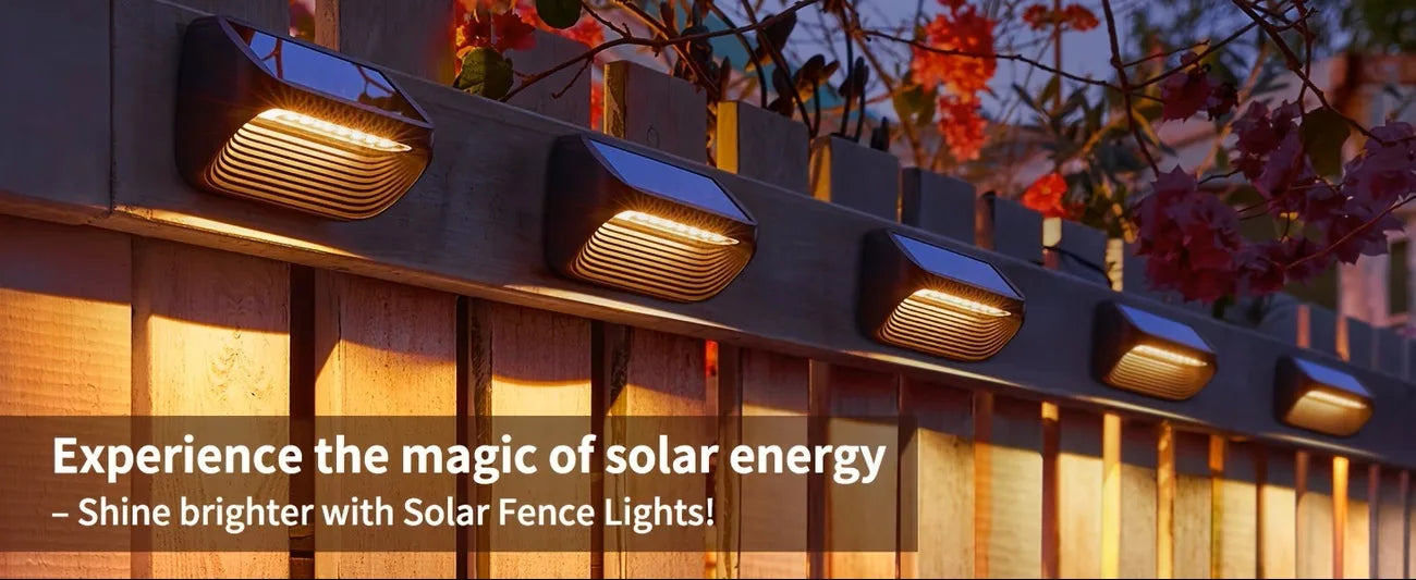 LED Solar Lights-Solar Wall Fence Lights,  Outdoor Waterproof Lamp, Warm White RGB Modes, Backyard, Patio, Deck, Railing, Wall Lights