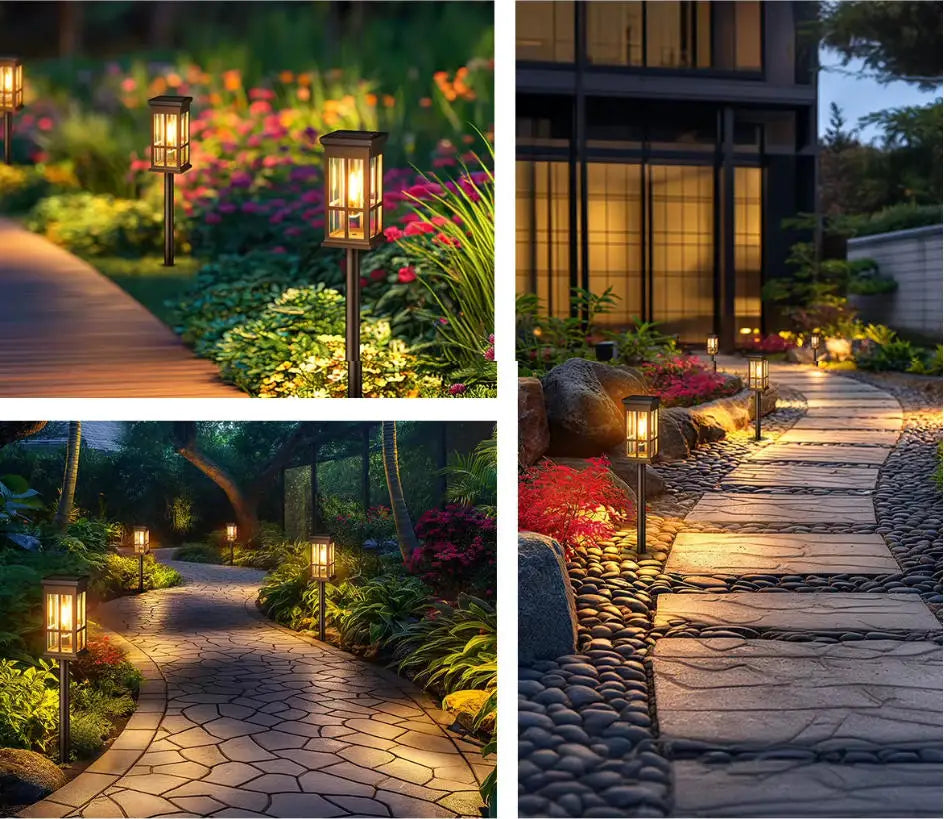 LED Solar Pathway Light-Outdoor Solar Lamp, Waterproof Landscape Lighting for Garden, Yard, Patio, Walkway, Driveway, Camping