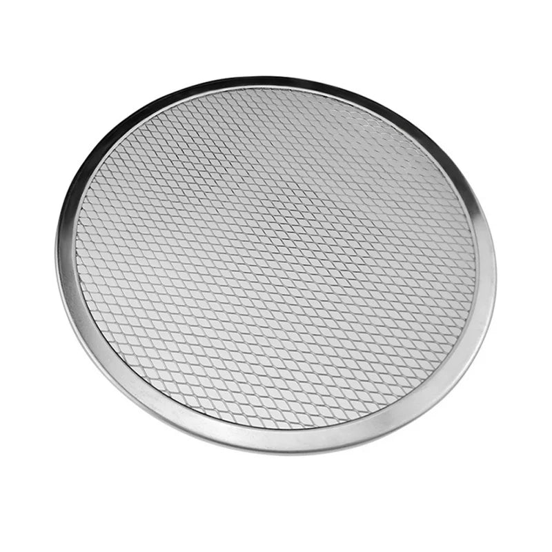 Home Kitchen: Pizza Tray: Round Baking – Non-stick Aluminum Pizza Screen for Oven (8/10/12/14-inch)