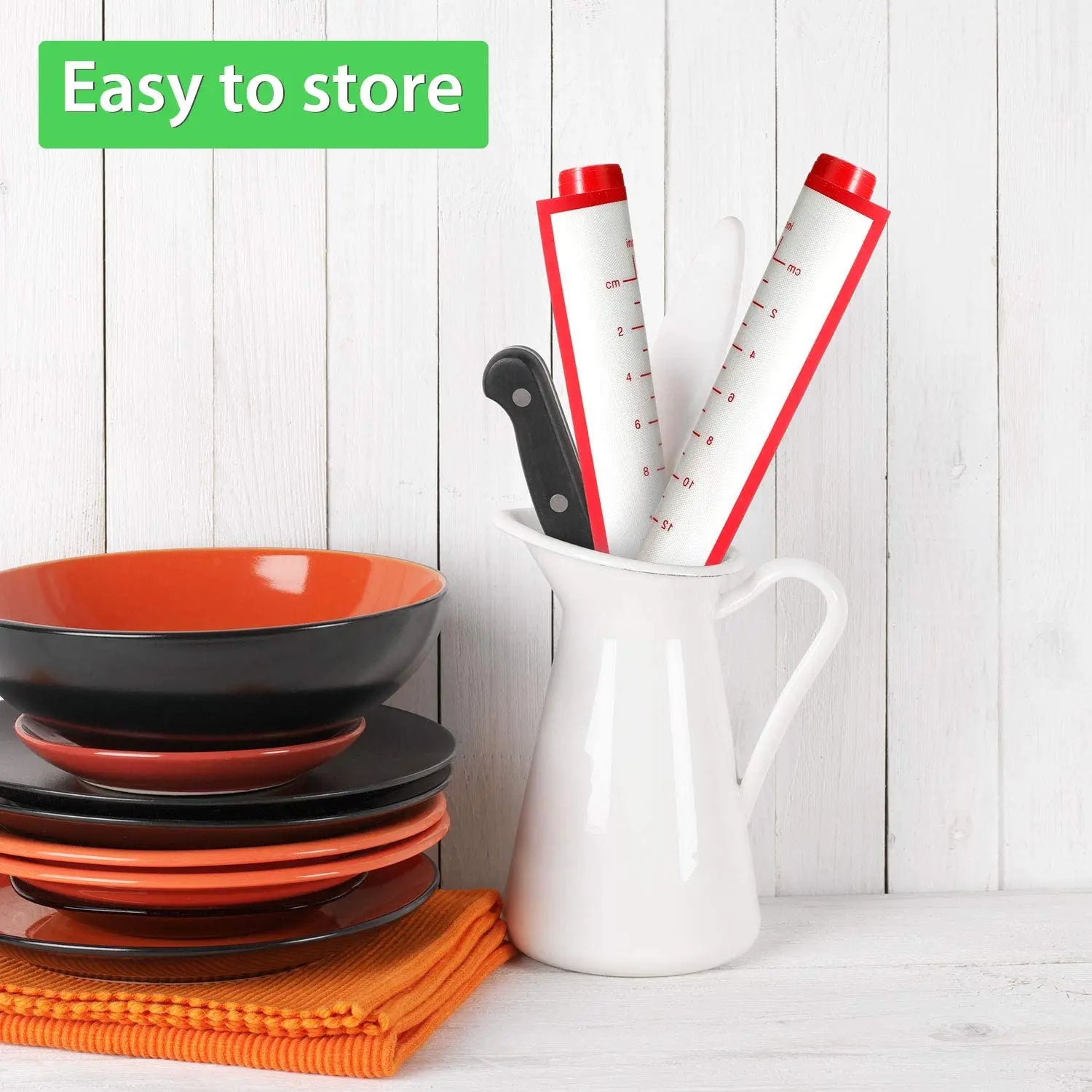 Baking Mat-Large Silicone Baking Mat, Pastry Rolling Kneading Baking Pad, Kitchen Mat, Crepes Pizza Dough, Nonstick Pan Cooking Tool