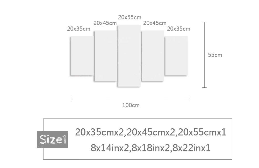 Canvas Wall Art – 5-Piece Set - Modular Space - Saturn & Galaxy Canvas Prints for Home Decoration