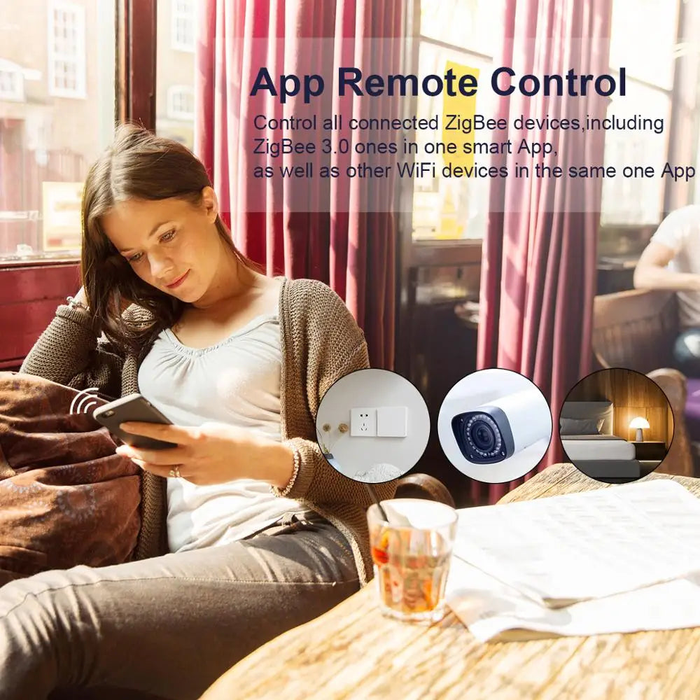 Home Gadget: WiFi Gateway: Smart Home: Wireless or Wired Smart Hub - Gateway Bridge for App Voice Remote Control, Works with Alexa - Tuya