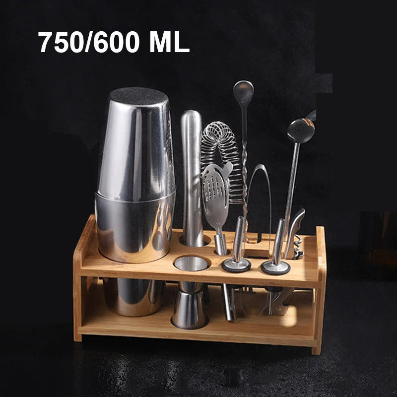 Home Kitchen: Cocktail Shaker: Stainless Steel Mixer - Boston Shaker for Bartenders - UPORS 550ML/750ML