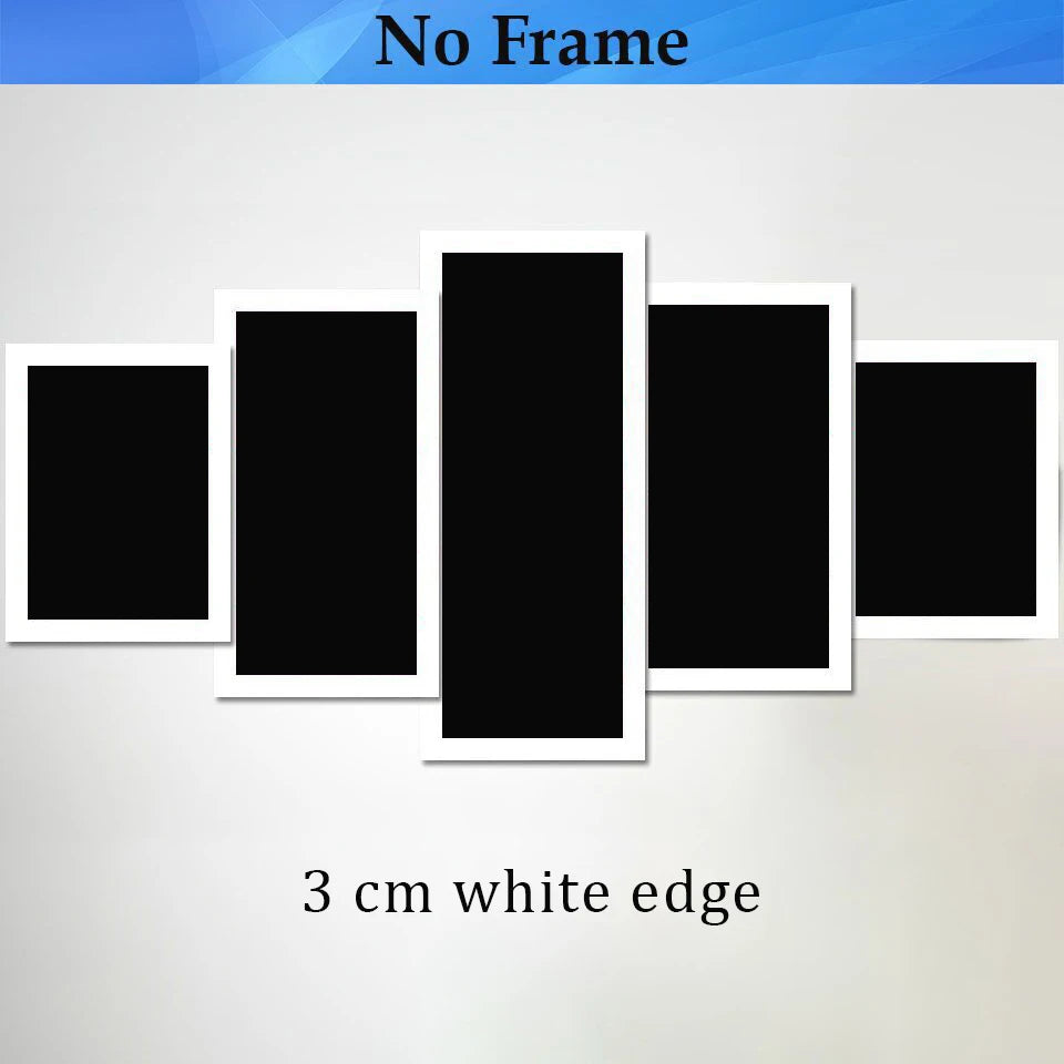 Canvas Wall Art – 5-Piece Set - Modular Space - Saturn & Galaxy Canvas Prints for Home Decoration