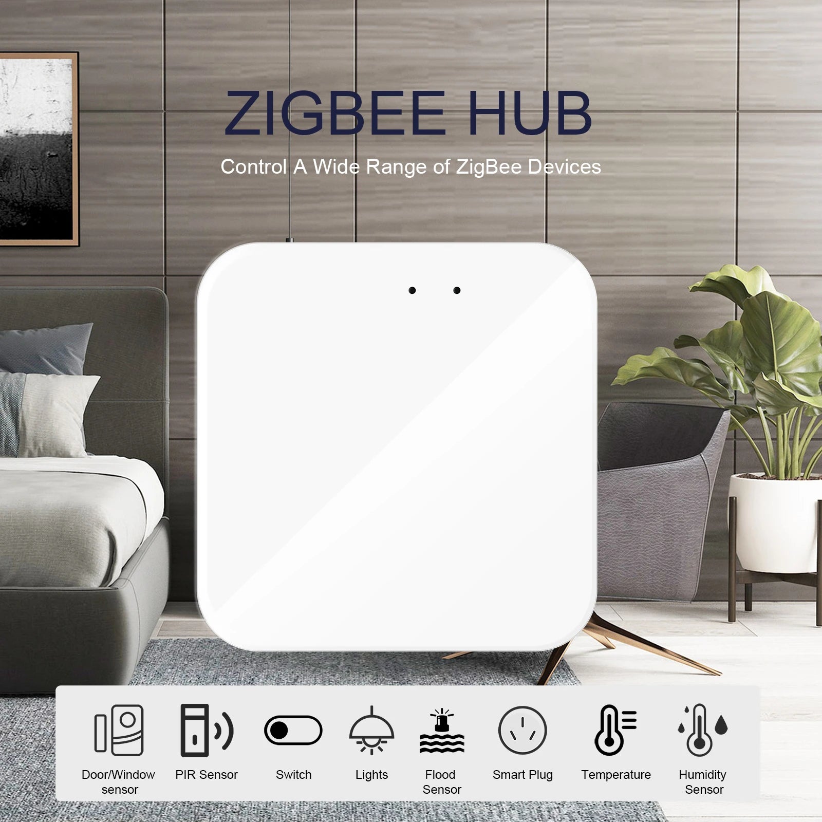 ZigBee 3.0 Smart Hub by Tuya – Wireless/Wired Gateway for Alexa, Google Home & App Control