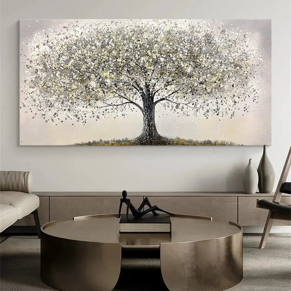 Canvas Art- G-Abstract Gold Leaf Oil Painting, Hand On Canvas, Modern Gold Foil Texture, Acrylic Painting, Large Wall Art, Living room, Home Decor