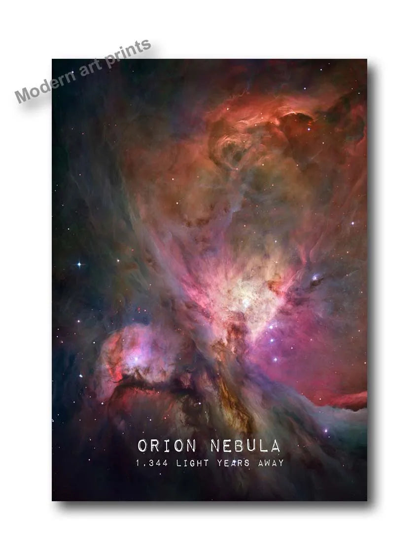 Canvas Painting-Universe Space Poster Veil Rosette Nebula Black Hole Galaxy Canvas Painting Planet Modern Wall Art Pictures Bedroom Home Decor