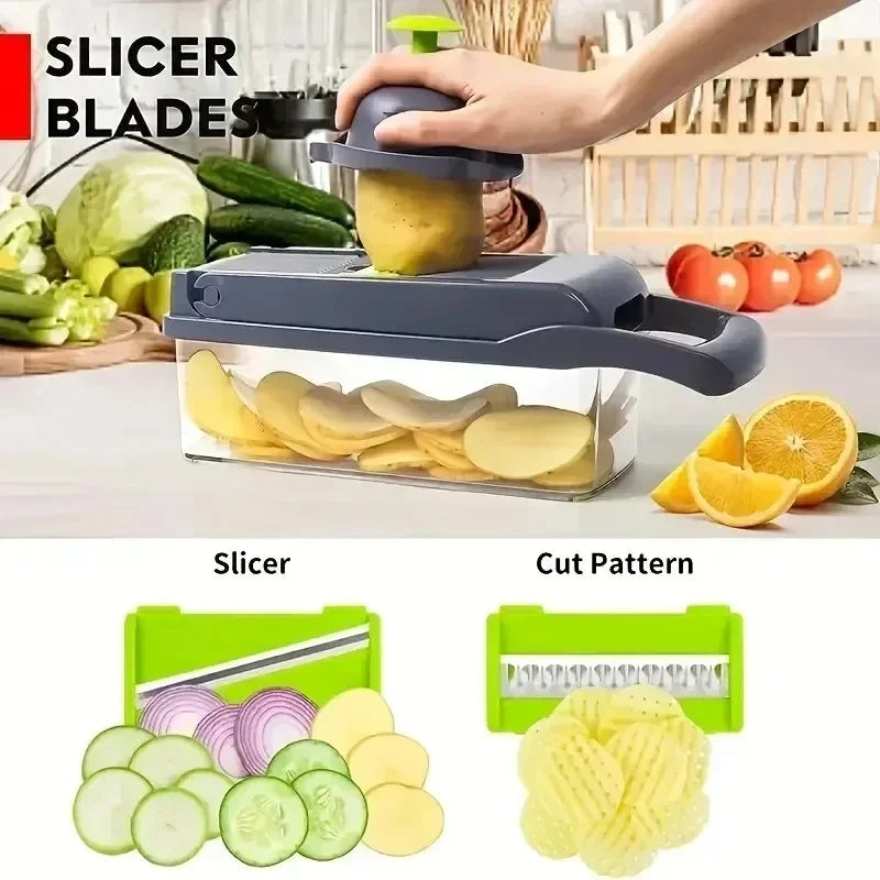 Home Kitchen: Chopper: Multifunctional Grater, Slicer, Dicer, and Cutter – 14in and 16in