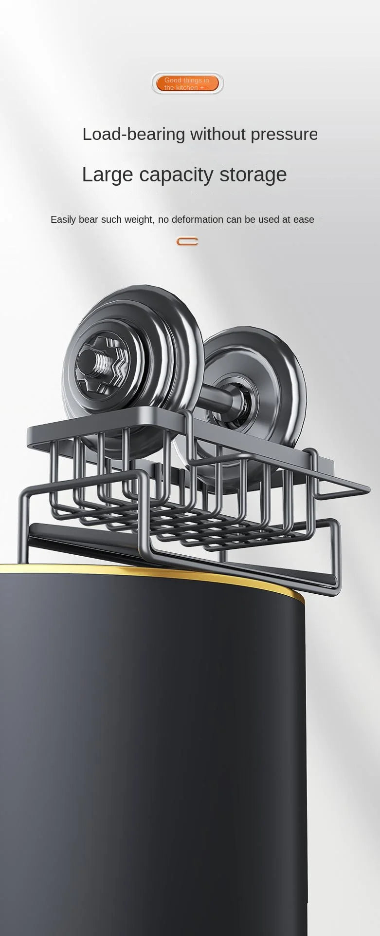 Kitchen Rack-Stainless steel shelf, sponge drain rack, sink drainage rack, dishwashing supplies, dishcloth storage, drainage rack