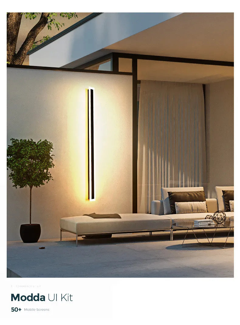 LED Wall Lamp-IP65 Waterproof, Long LED Lamp, Outdoor Wall Lamp, balcony, corridor, staircase, entrance, garden light