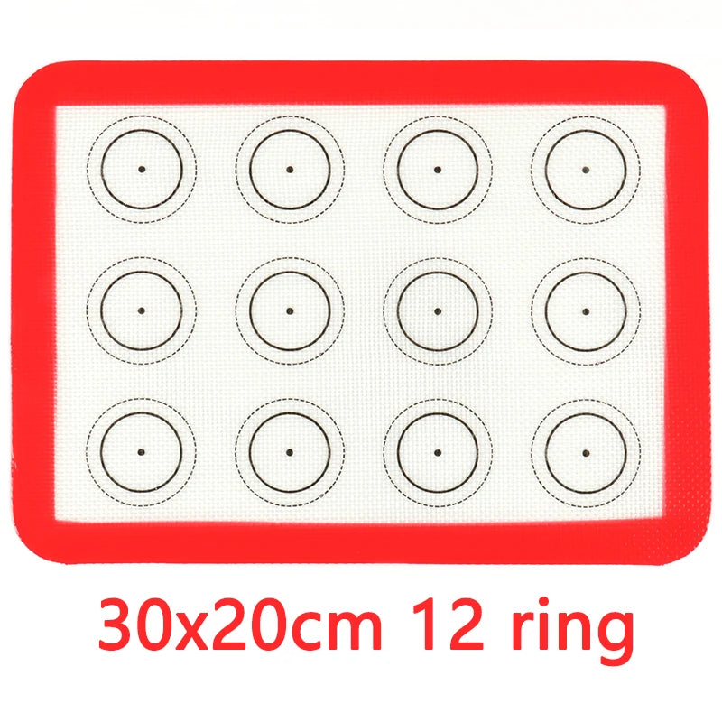 Baking Mat-Non-Stick Silicone Macaron for Bake Pans Macaroon Pastry Cookie Making Professional Grade Nonstick