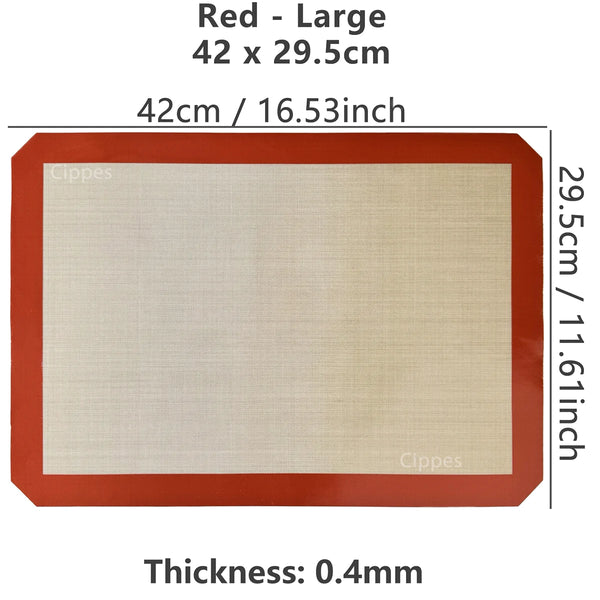 Baking Mat-Non-Stick Reusable Silicone – Thin, Heat Resistant Bakeware Sheet for Oven & Cookies