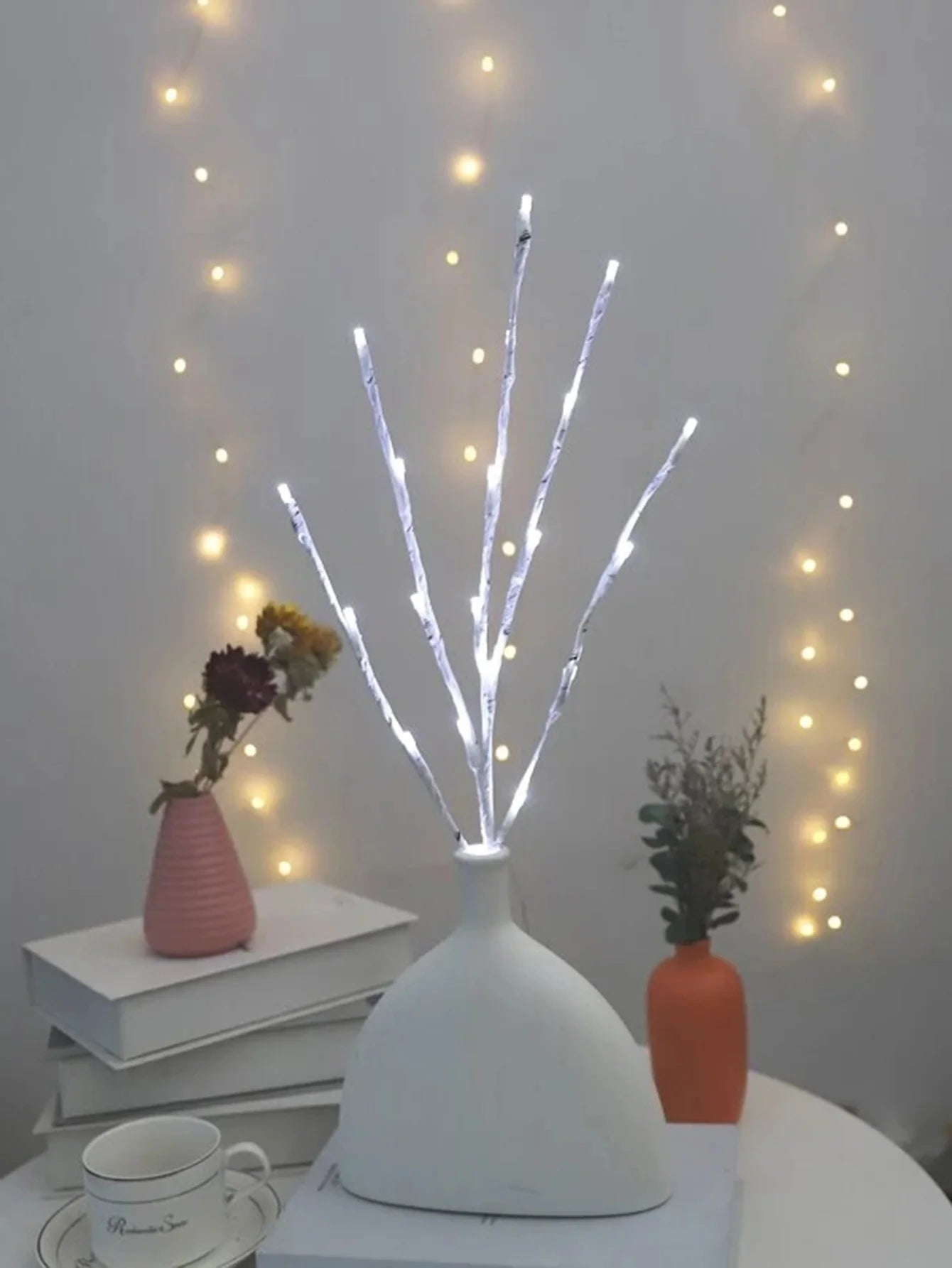LED Branch Lights-White Birch, Battery Operated, Twig Outdoor Lights,  Decoration