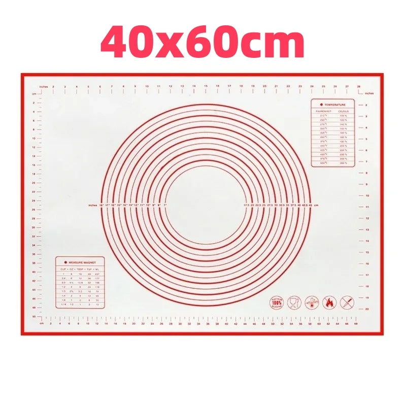 Baking Mat-Silicone Kneading Pad Dough Mat Pizza Cake Dough Maker Kitchen Cooking Grill Non-Stick Gadgets Bakeware Pastry Mat