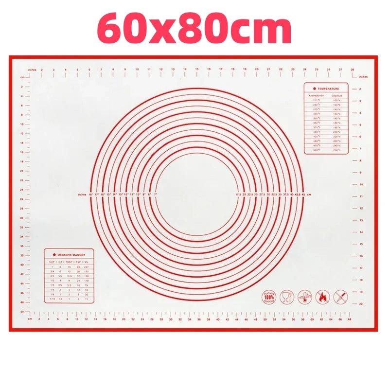 Baking Mat-Silicone Kneading Pad Dough Mat Pizza Cake Dough Maker Kitchen Cooking Grill Non-Stick Gadgets Bakeware Pastry Mat