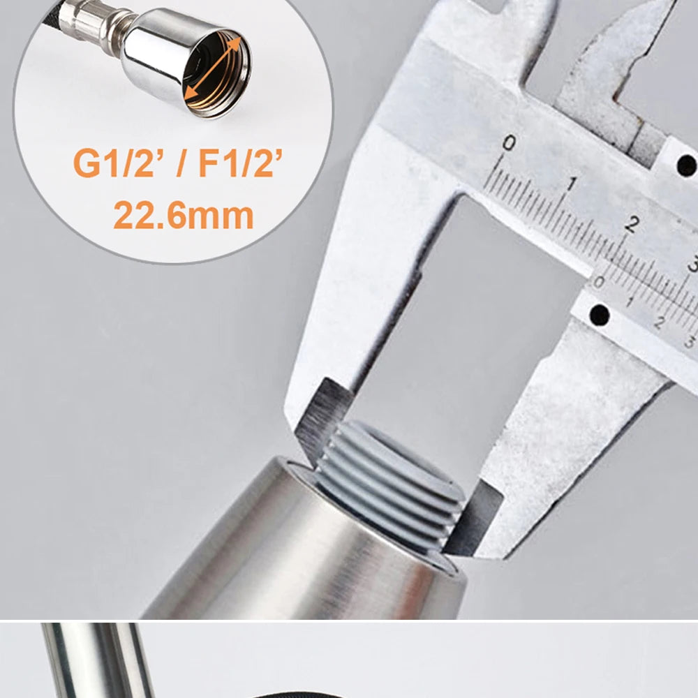 Kitchen Faucet-Head Pull Out Shower Nozzle, G1/2,  Sprayer Bathroom Sink Tap Replacement Accessory Black Silver Golden Head Aerator