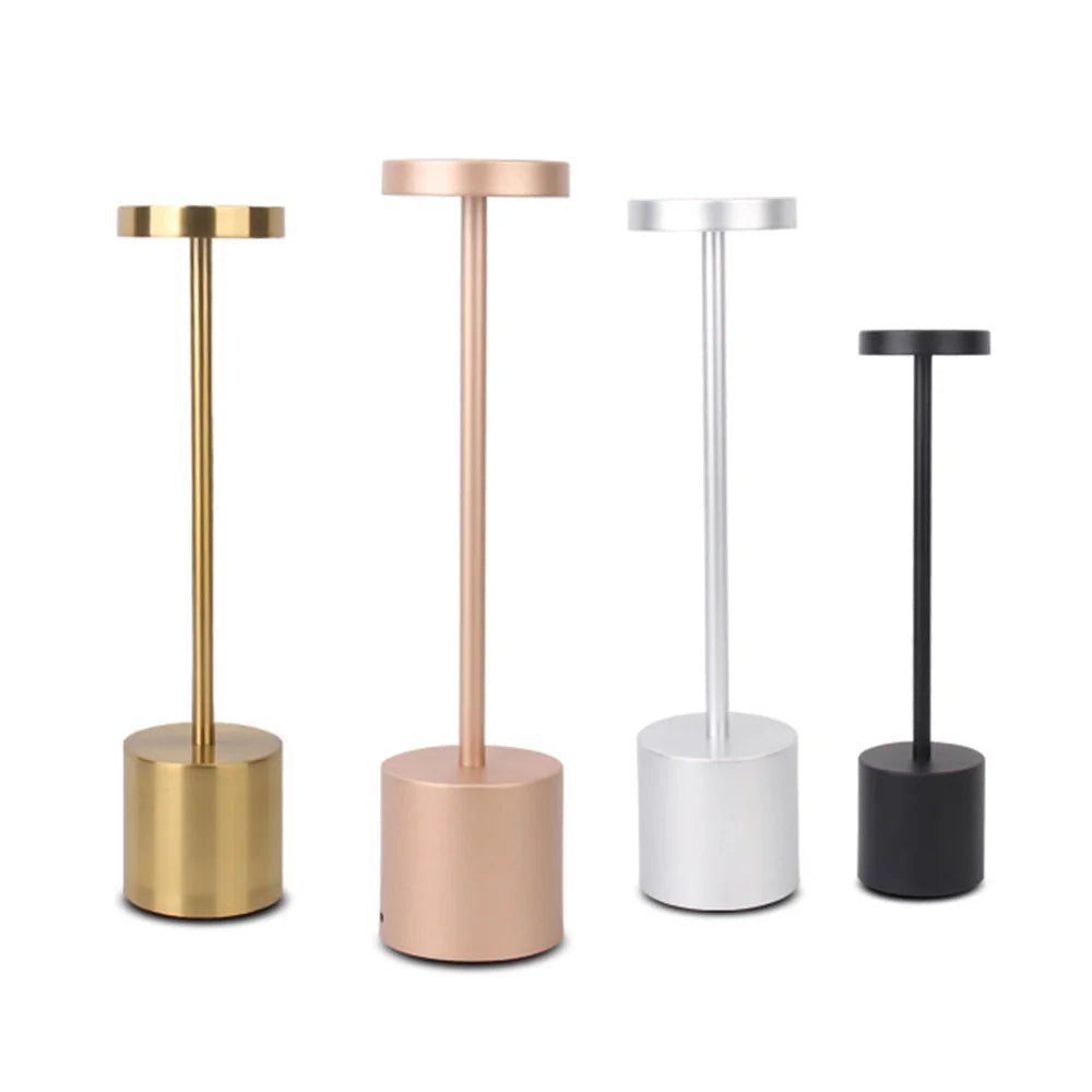 LED Table Lamp – Classic USB Rechargeable – Stepless Dimming Touch Desk Lamp with 3 Colors