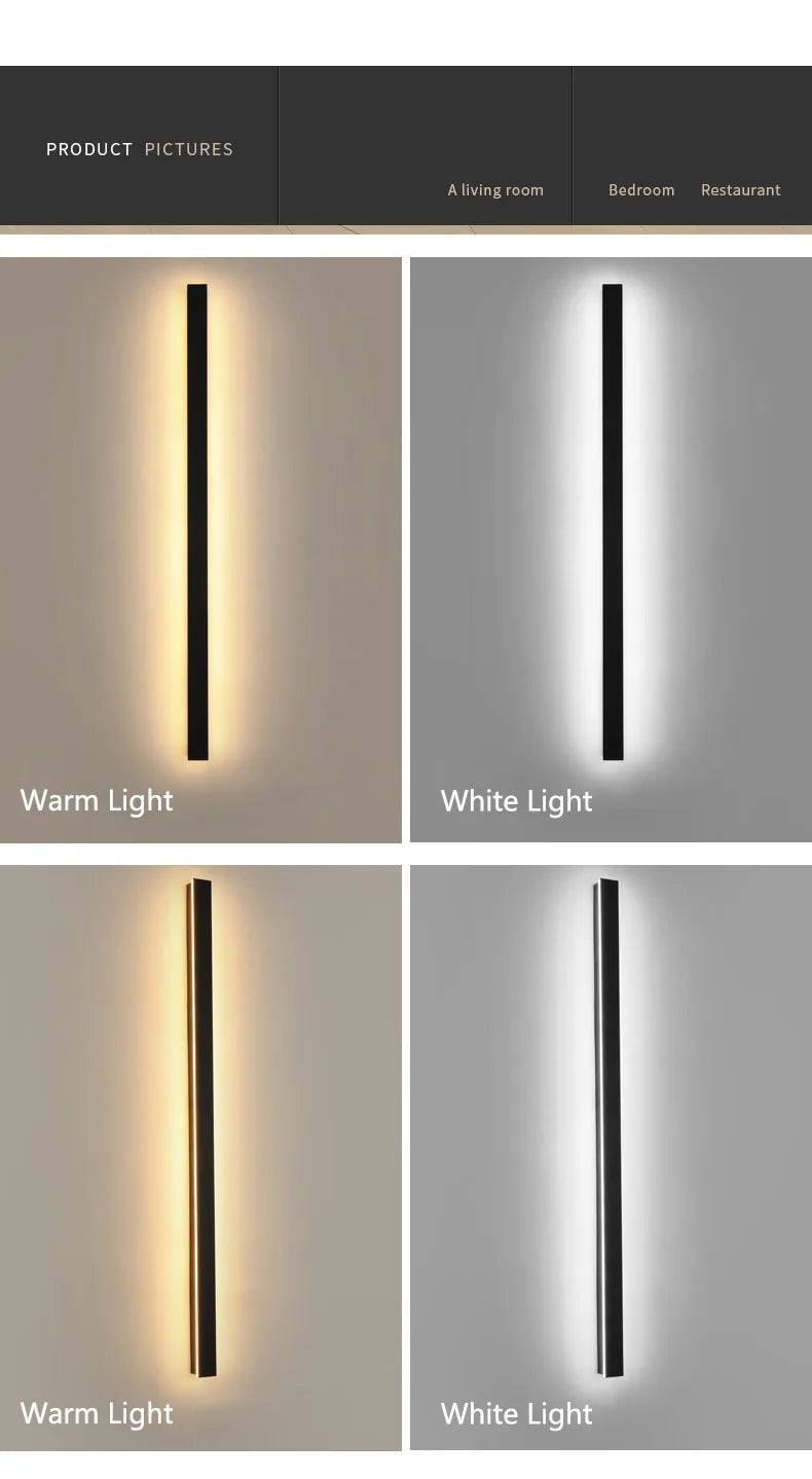 LED Strip Lighting-Outdoor Waterproof Wall Lamp LED Strip Background, Wall Lamp, Stair Garden Lamp, IP65 Wall Lights
