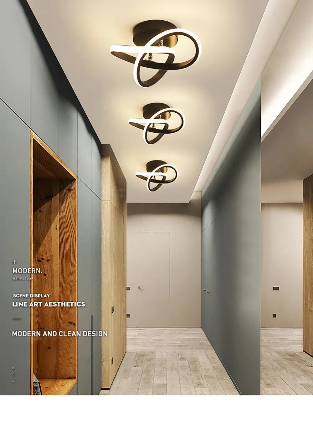 LED Ceiling Lights-Strip Aisle, Modern Lamps, Minimalist Living Room, Balcony, Entrance, Staircase, Led Luster Fixtures