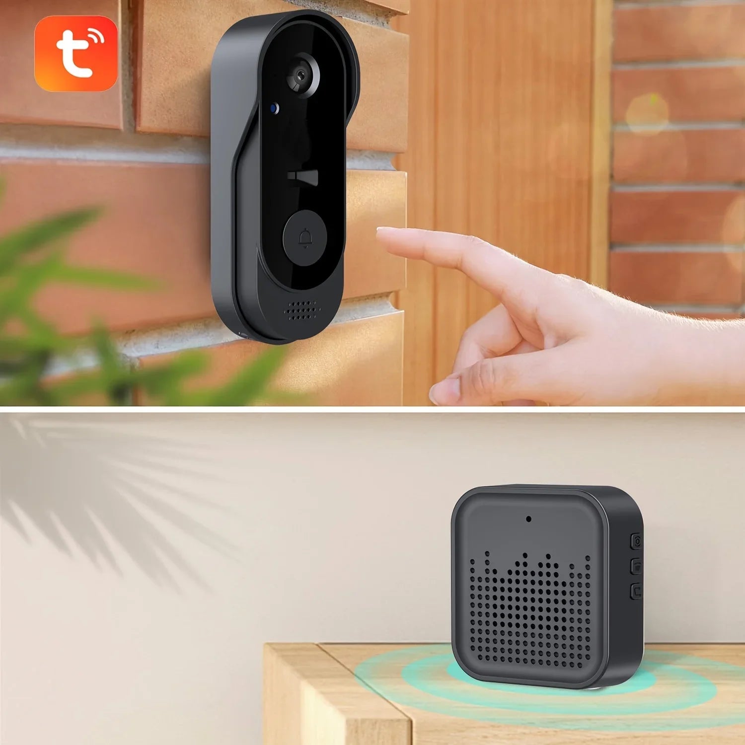Smart WiFi Camera Doorbell by Tuya – Wireless Camera, Intercom & Motion Detection Security System
