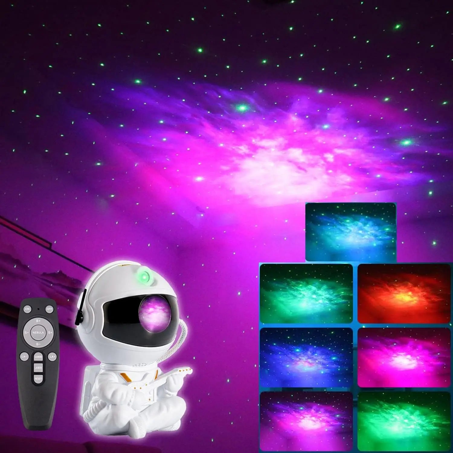 LED Projector - Astronaut Galaxy – Starry Night Light with Nebula Effects for Kids' Bedroom & Parties
