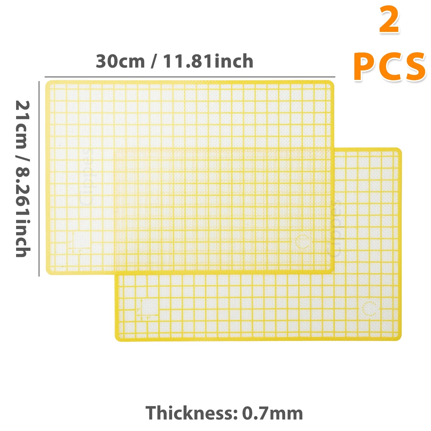 Baking Mat, Non-Stick, Reusable, Silicone–for Oven, 2 Sizes 30/42cm, Heat Resistant, Bakeware Sheets - 1PC, 2PCS