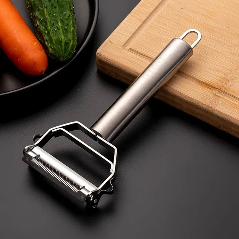 Home Kitchen: Utensil: Vegetable Peeler Stainless Steel Double-Head Peeler Multi-Function Fruit and Vegetable Peeler | Household Melon Planer