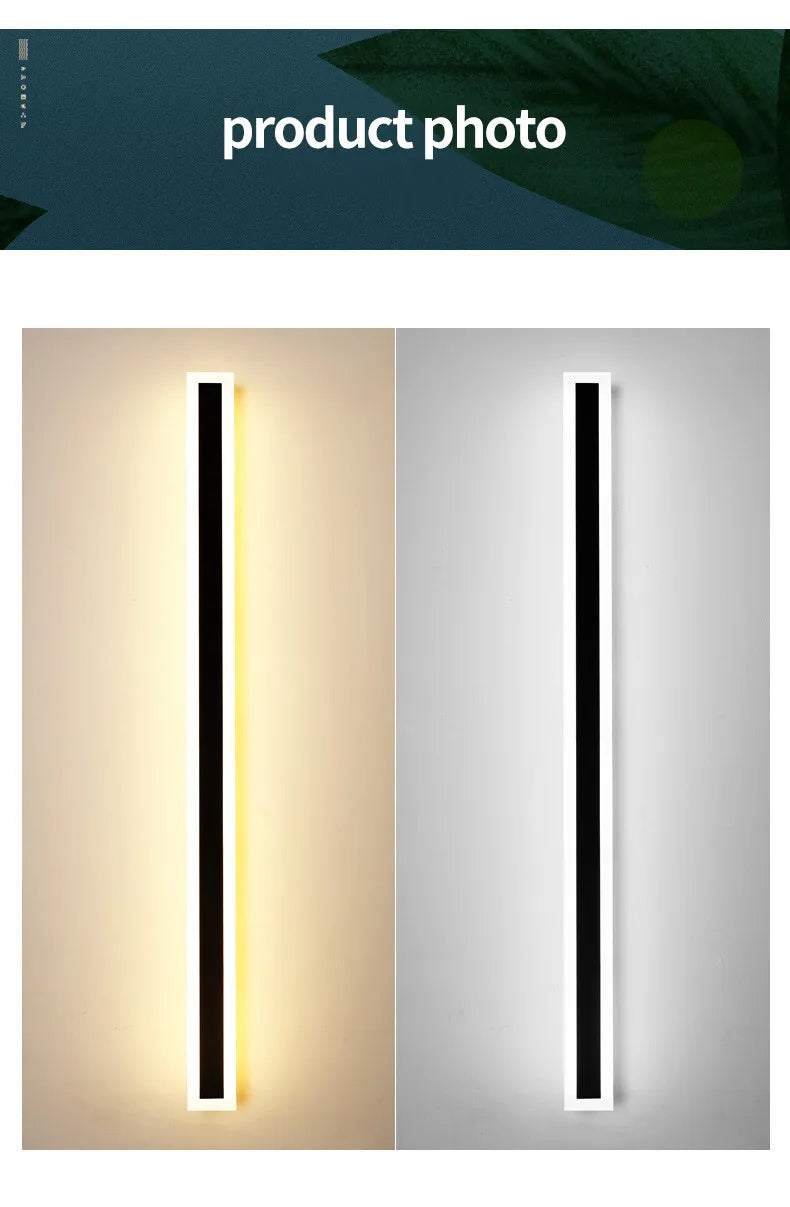 LED Wall Lamp-IP65 Waterproof, Long LED Lamp, Outdoor Wall Lamp, balcony, corridor, staircase, entrance, garden light