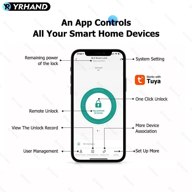 Electronic Lock-Bluetooth Smart, Lock Box Home Key, Wireless, Smart lock Box, Electronic Key Box App, Digital Code Bluetooth Key Safe Padlock for Host, TTlock Smartkey