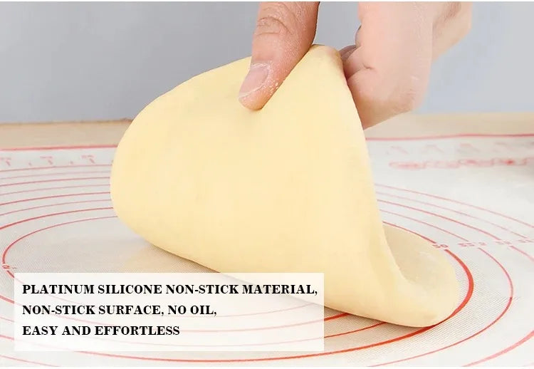 Baking Mat-Silicone Kneading Pad Dough Mat Pizza Cake Dough Maker Kitchen Cooking Grill Non-Stick Gadgets Bakeware Pastry Mat