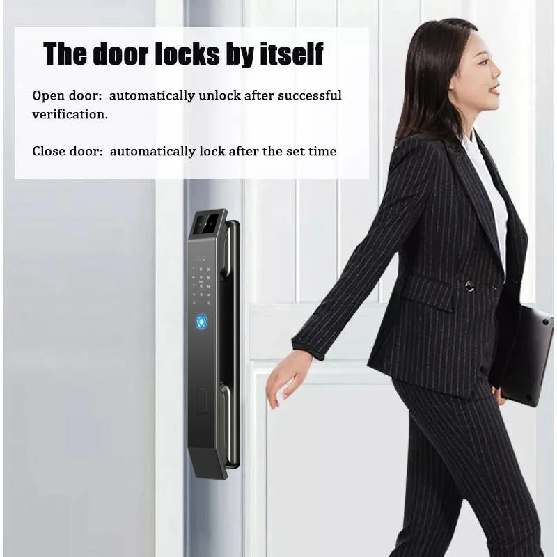 Electronic Door Lock-3D Face Recognition, Unlock Digital Door Lock With Camera FIngerprint Password Unlock Keyless