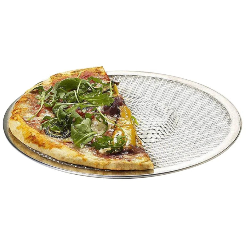 Home Kitchen: Pizza Tray: Round Baking – Non-stick Aluminum Pizza Screen for Oven (8/10/12/14-inch)