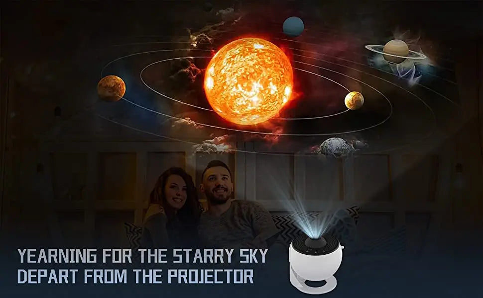 LED Projector-Galaxy Starry Sky Night Light – Realistic Planetarium with Solar System & Moon for Kids